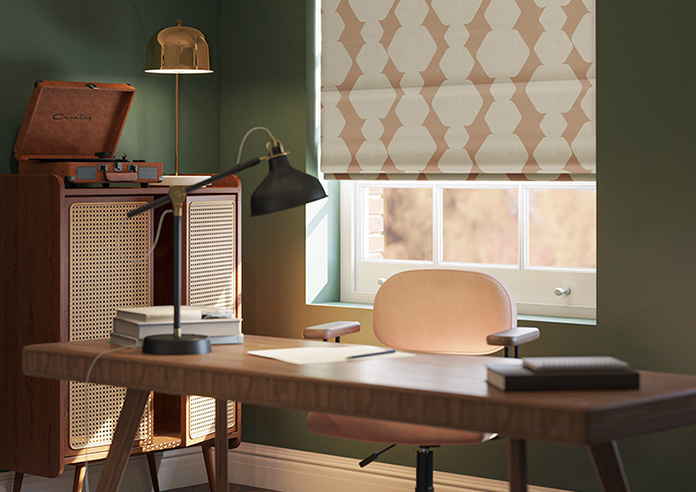 Construct, Tangerine - Twist&Fit Roman Blind - Image 5